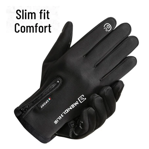 Men's Autumn-Winter Waterproof Touchscreen Cycling Gloves — Heated Gloves, Warm Land