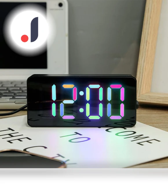 RGB Mirror Alarm Clock — Alarms & Clocks, AI Supermarket