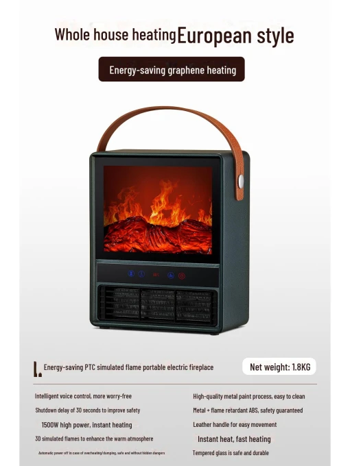 Smart Graphene Flame Heater, Perfect choice for your home
