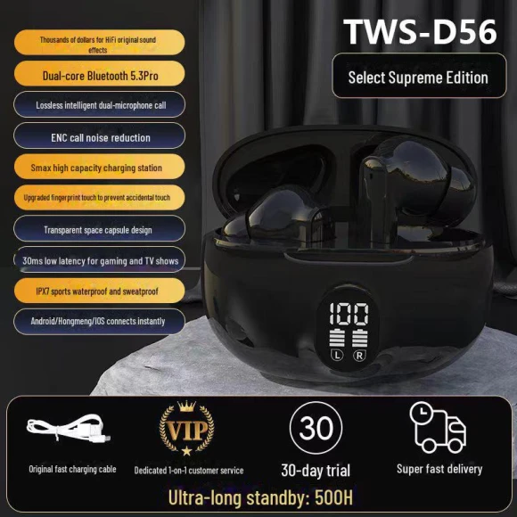 Smart Voice True Wireless Bluetooth Earbuds, TopSky