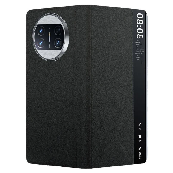 Thin Magnetic Leather Case with Smart Window, Super Case