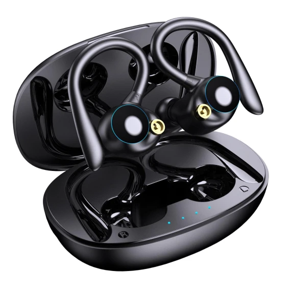 Waterproof Sports Bluetooth Headset with Over-Ear Hook — Wireless Earbuds, SmartGears