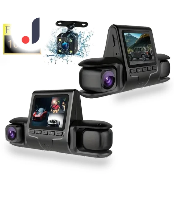3-Lens Dash Cam Front and Rear Inside 1080P — Dashboard Cameras, Onez