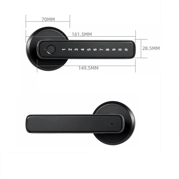 Smart Fingerprint Door Lock Handle — Smart Lock, DC-HOME Textile