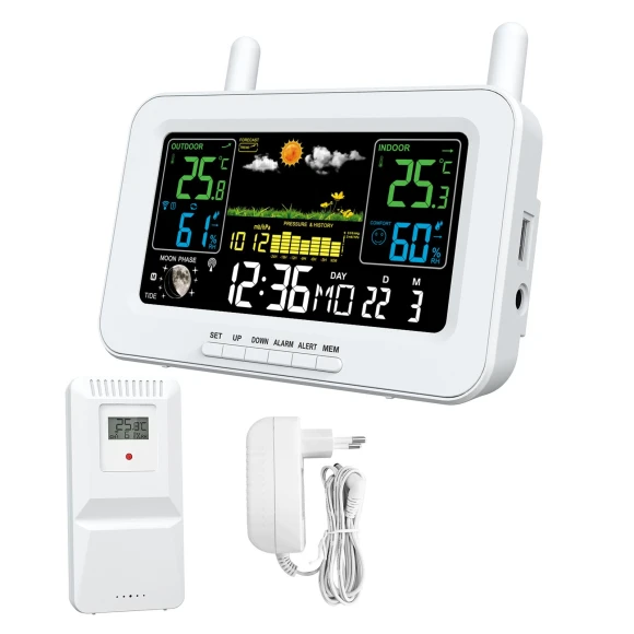 Smart Weather Station with Color Screen — Air Quality Monitor, CoCo Xili