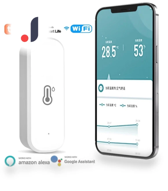 Smart WiFi Thermometer Hygrometer — Home Climate Control, Home Tree