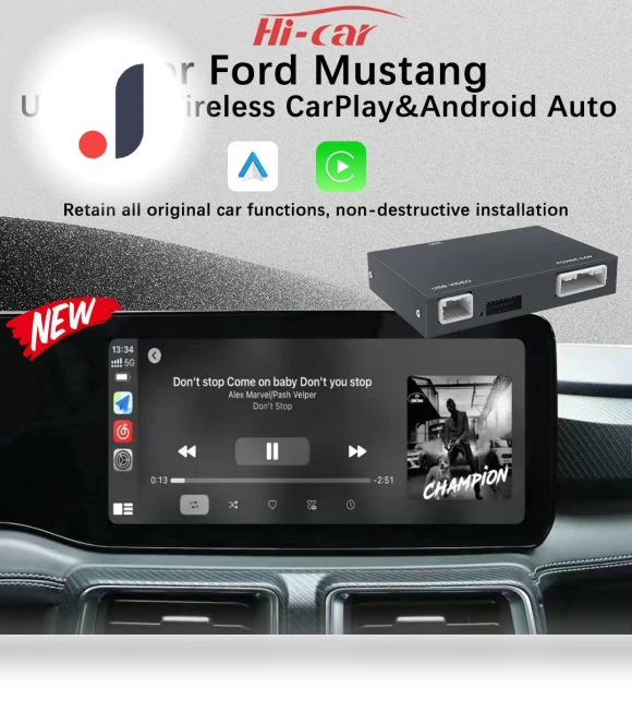 Wireless CarPlay and Android Auto Center Control Screen — Stereo Receivers, Auto Launcher