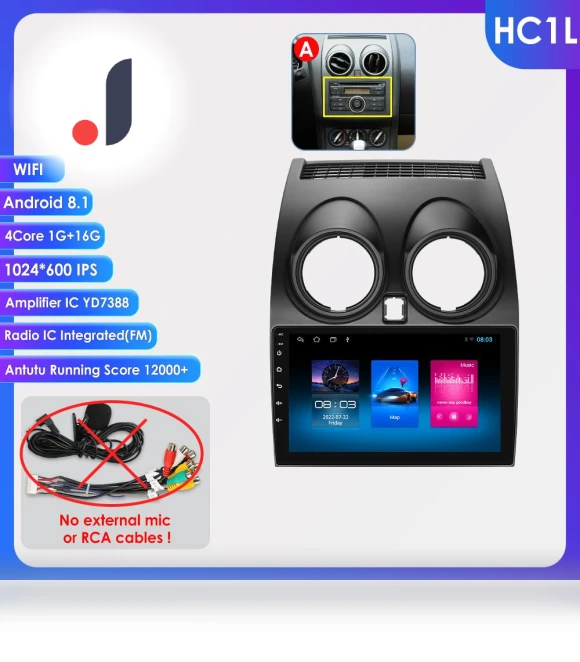 AI Voice Car Radio Android Auto Multimedia — Navigation & GPS Accessories, Hizpo