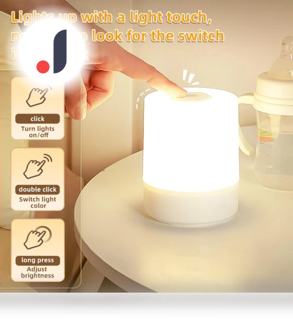 Rechargeable Desk Lamp with Adjustable Brightness — Study & Desk Lighting, DC-HOME Textile