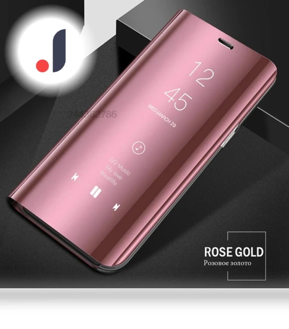 Smart Mirror Leather Flip Cover — Phone Accessories, hengbo-Cases