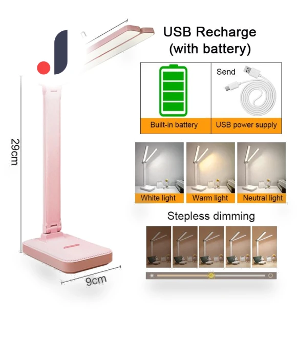 USB Rechargeable LED Desk Lamp — Study & Desk Lighting, DC-HOME Textile