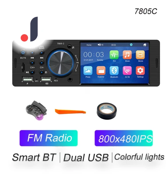 1 Din 4.1 IPS Touchscreen Car MP5 Player — Car Installation Essentials, AutoSphere