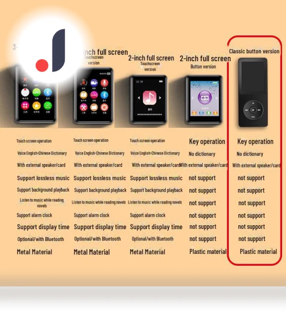 Portable Mini Music Player with English Dictionary — Portable Media Players, StrideBox
