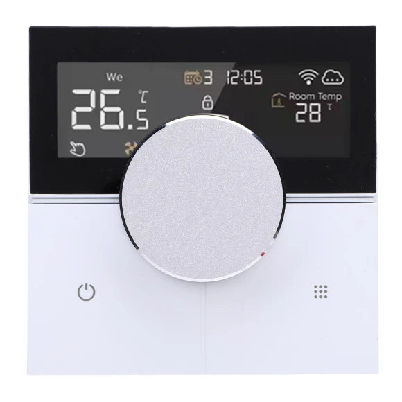 Smart Thermostat WiFi Color Screen Full Touch Knob Control Programmable Home Thermostat for Wall, Fishine