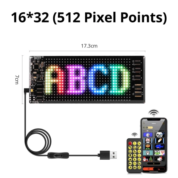Programmable Smart USB LED Pixel Matrix Display — Video Walls, HOME-Auto-001