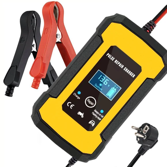 Smart Fully Automatic Car Battery Charger with LCD Display, VehicleKit