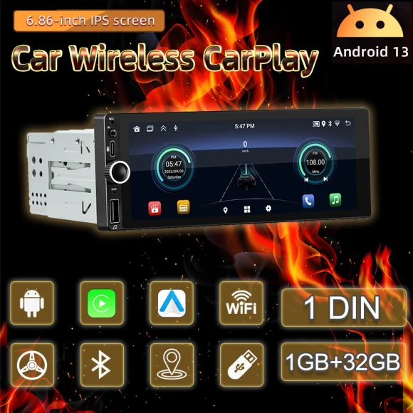 Universal Car Radio Receiver with Touchscreen — Car Infotainment System, icreative