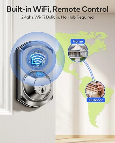 WiFi Smart Lock with Fingerprint and Keypad — Smart Lock, TEEHO