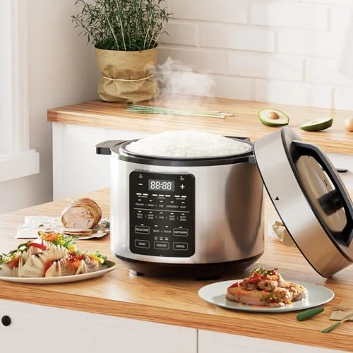 12-in-1 Electric Pressure Cooker 6 QT Stainless Steel Multi Cooker — Multicooker, DUMOS