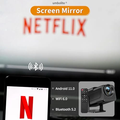Mini Projector with WiFi and Bluetooth — Smart Projector, umbolite