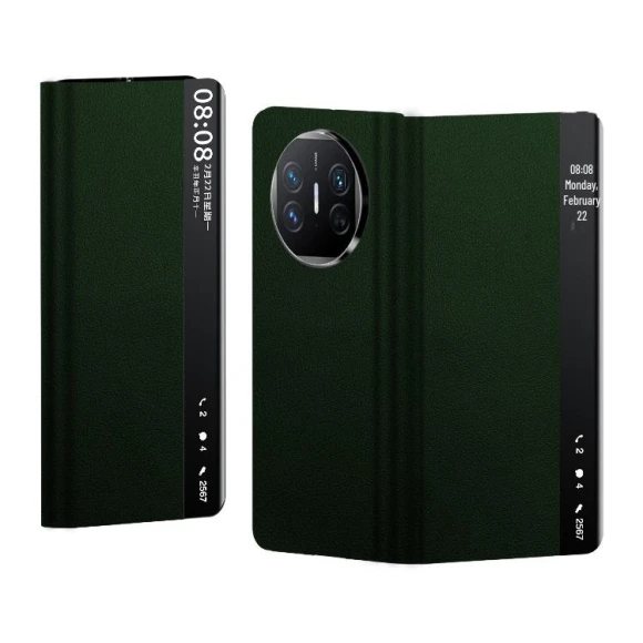 Leather Case with Smart Window Cover — Phone Accessories, Super Case