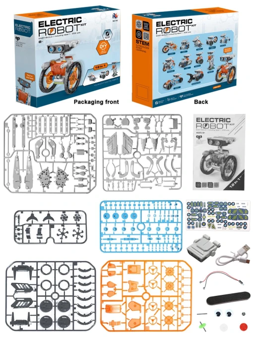 12-in-1 Solar Powered Robot WALL-E Puzzle Toy, Super Go