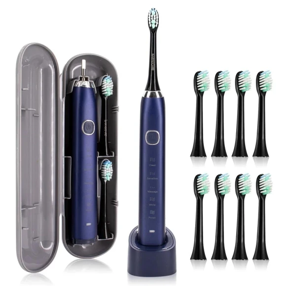 Electric Sonic Toothbrush with 8 Brush Heads — Electric Toothbrush, Sarmocare