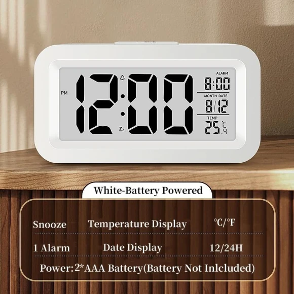 Mini Digital Alarm Clock with Temperature and Date — Alarms & Clocks, TOP-MALL-001