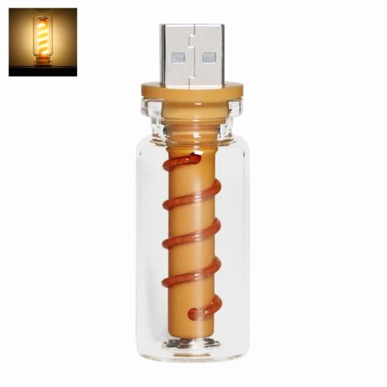 Retro Glass Bottle Night Light — Desk & Table Lighting, dooob