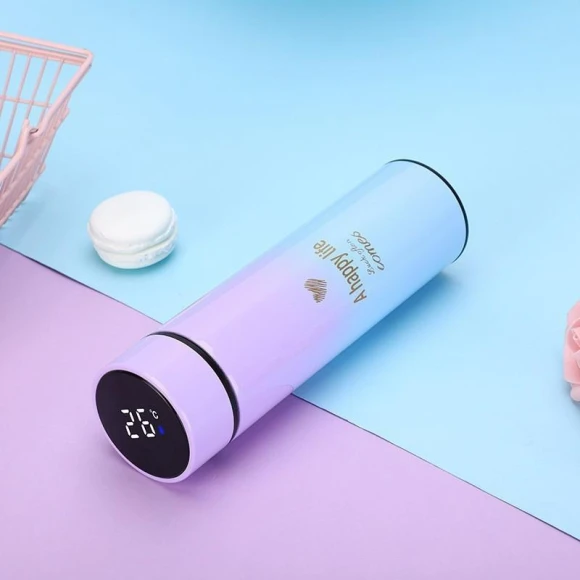 Gradient Thermos Smart Temperature Cup — Smart Water Bottle, VividTrove