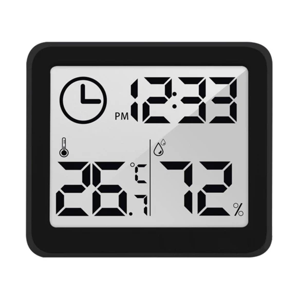 Ultra-thin Smart Home Electronic Digital Thermometer Hygrometer LCD Wall Clock — Home Climate Control, Leisure outdoor