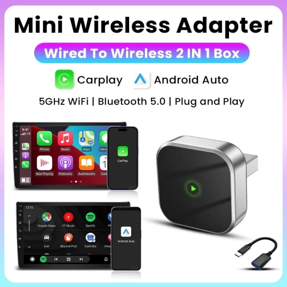 Wireless CarPlay and Android Auto Adapter — Car Infotainment System, A Surname Home