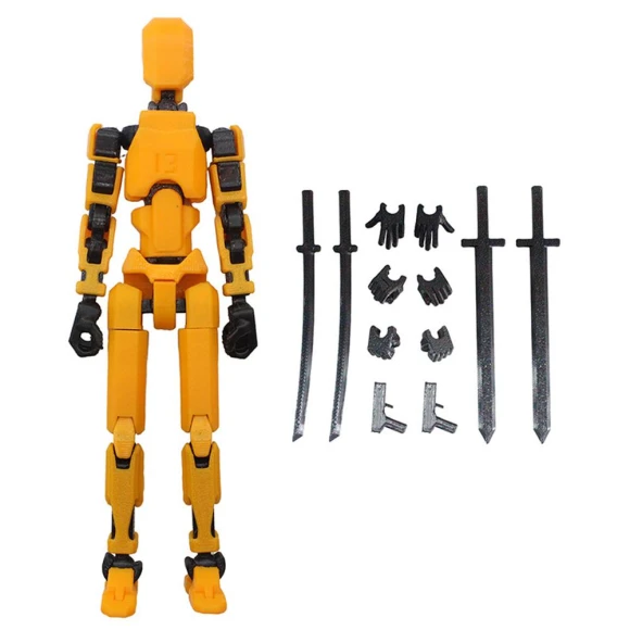 Multi-Joint Movable Robot 3D Printed Mannequin Toy, KITCHEN-MALL