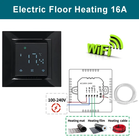 Smart Home Thermostat Wi-Fi Temperature Regulator — Home Climate Control, Minco Thermostatic