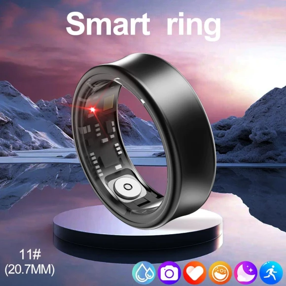 Waterproof Fitness Tracker Sleep Ring with Multi-Sport Modes and Health Monitor — , SACOSDING