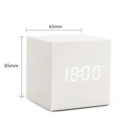 Triangular Wooden LED Smart Alarm Clock
