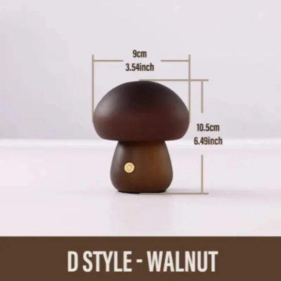 Wooden Mushroom LED Light — Night Lights, Good Household Items