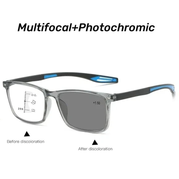Fashion Progressive Multifocal Photochromic Glasses for Presbyopia — Smart Glasses, Wipon