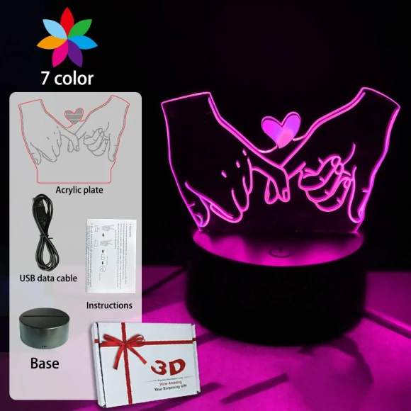 Heart Night Light LED Mood Lamp, Your Department Home
