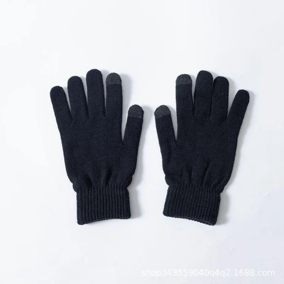 Men's Plush Knitted Touchscreen Gloves — Heated Gloves, CrossCart