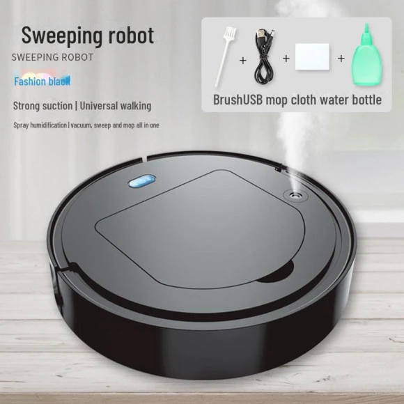 Smart Robot Vacuum 4-in-1 with USB Charging, 110V — Robot Vacuum, Peach Bloom