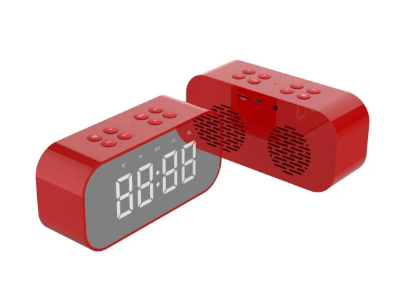 Wireless Bluetooth LED Alarm Clock with Speaker and Mirror — Alarm, Smarter than future