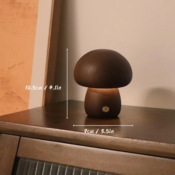 Wooden Mushroom Night Light, Fancy Homeware