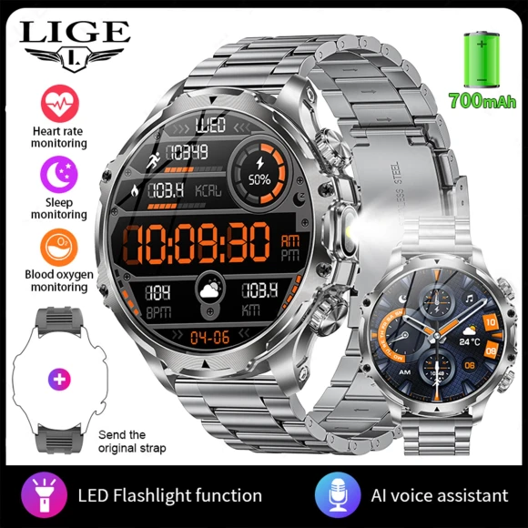 Smart Watch with Bluetooth Calling and Health Monitoring — Smart Watch, LIGE