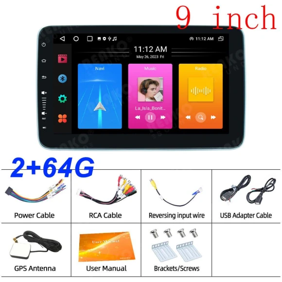 9-inch Rotatable 360° Touch Screen Car Radio — Car Infotainment System, ToyousoniC