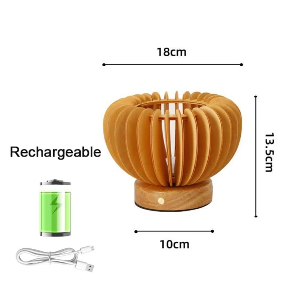 Retro LED Pumpkin Table Lamp, Binchi Lighting Appliances