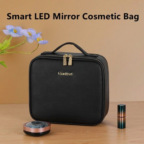 Smart LED Cosmetic Bag with Mirror — Cosmetic Cases, Makeup Kits