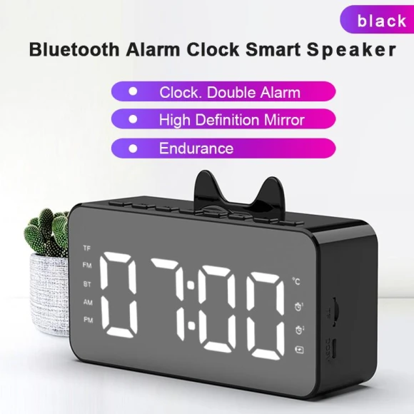 Smart Wireless Bluetooth Speaker Alarm Clock, Factory Discount Outlet