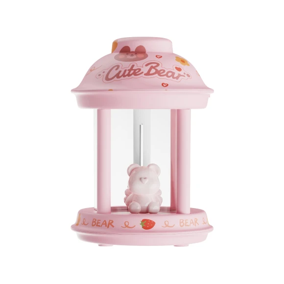 Cute Bear Humidifier with Warm Rainbow Lighting — Essential Oil Diffuser, Living style