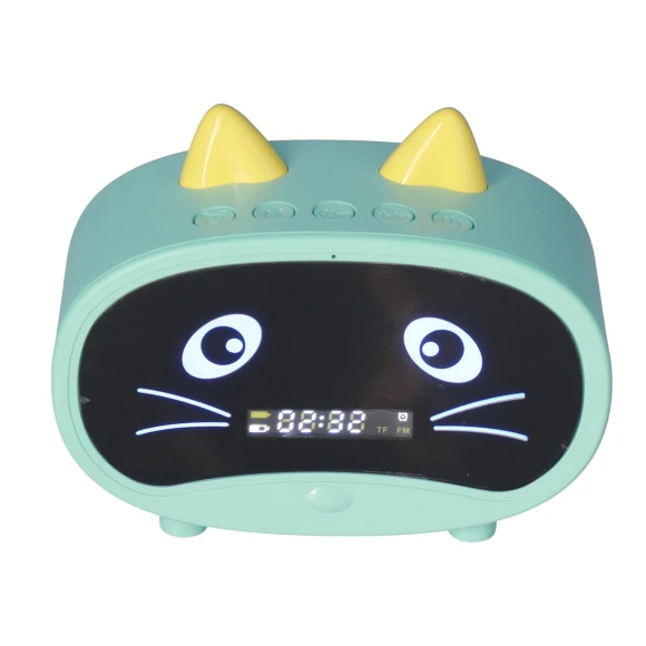 Mini Cartoon Speaker with Cat Ears Design — Alarms & Clocks, Tooarts